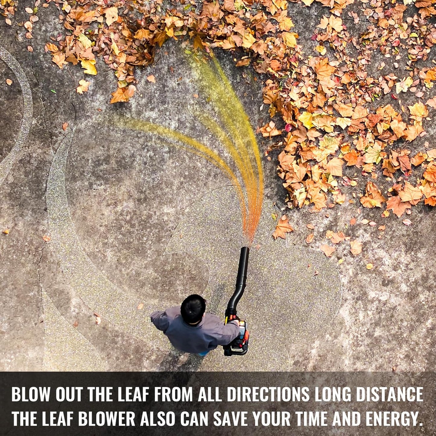 28CC Gas Leaf Blower 450-CFM 160-MPH, 2-Cycle Handheld Leaf Blower for Lawn Care, Leaf Cleaning, Snow Removal (Orange)