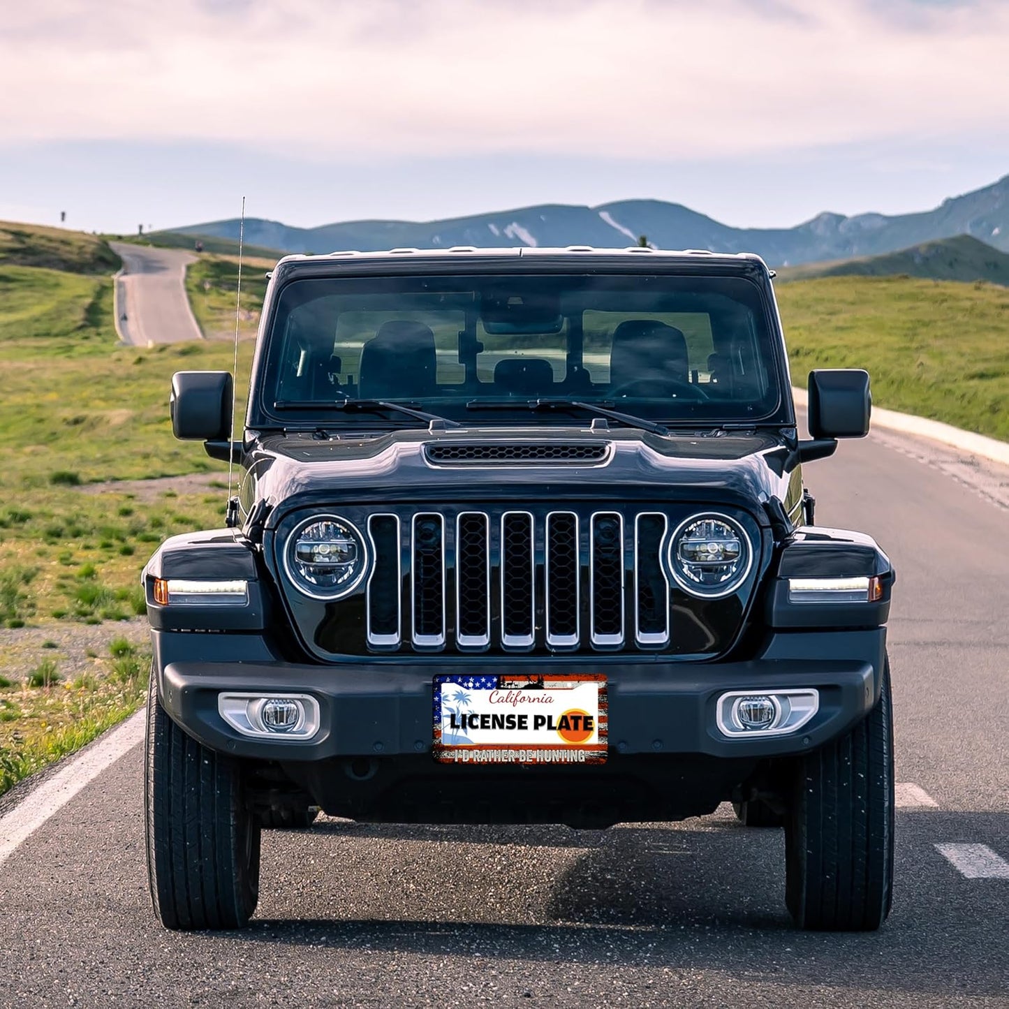 I Brake for Goth Girls License Plate Frame Funny Gothic License Plate Holder for Front or Rear Car Tags Reusable Durable Stainless Steel Car Decoration with Screws 6.3 X 12.2 Inch for Men Women