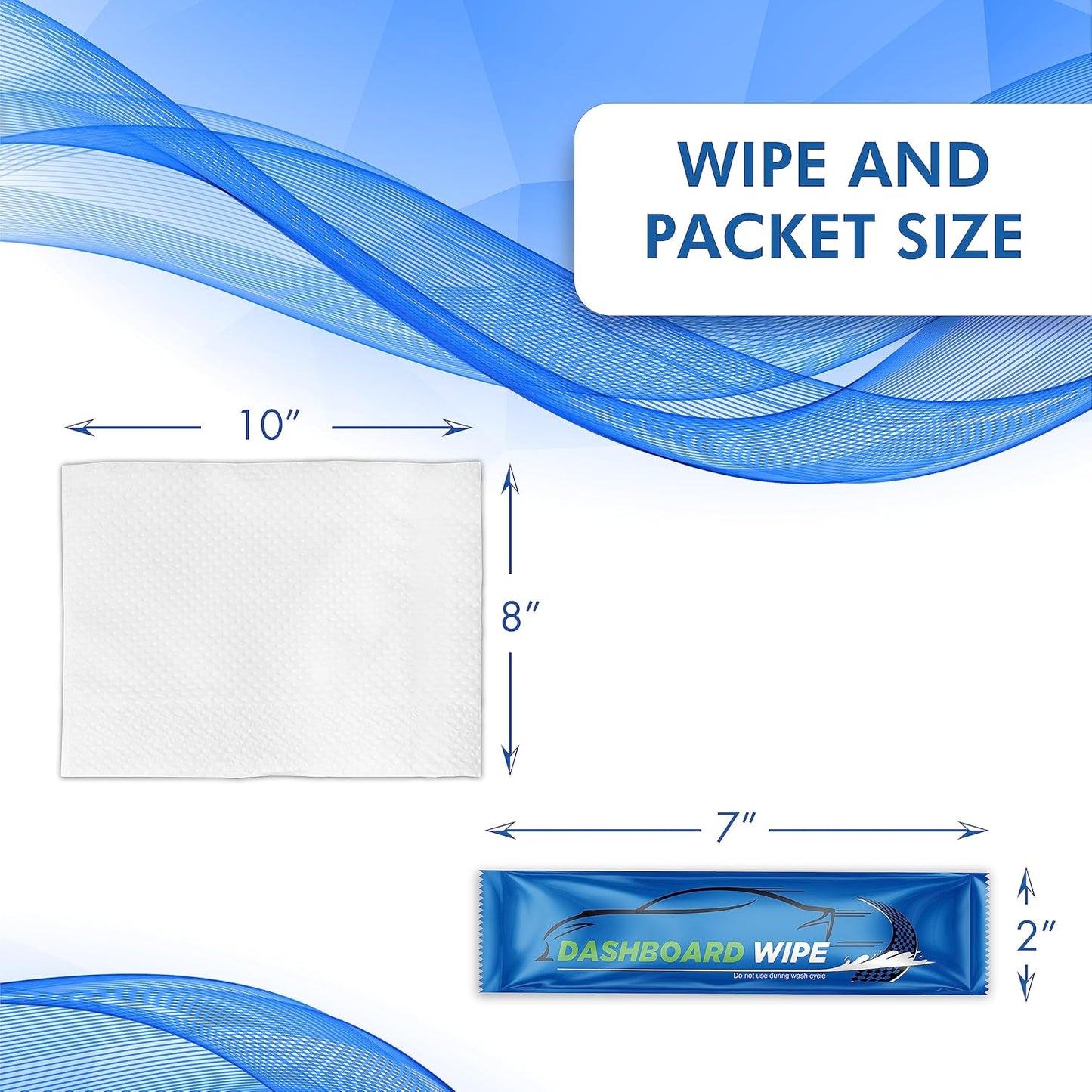 Diamond Wipes Car Wash Wipes with Refreshing Lemon Scent, Pack of 50 Individually Wrapped Wipes, Dashboard Car Accessories Travel Essentials