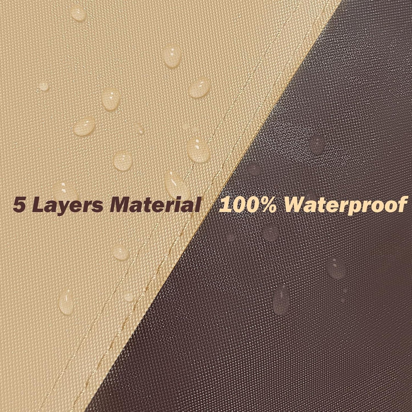 Car Cover Waterproof All Weather Compatible with Chevy Corvette C4 C5 C6 C7 C8, Outdoor Anti-UV Sun Rain Protection Full Exterior Cover (Camel with Brown)