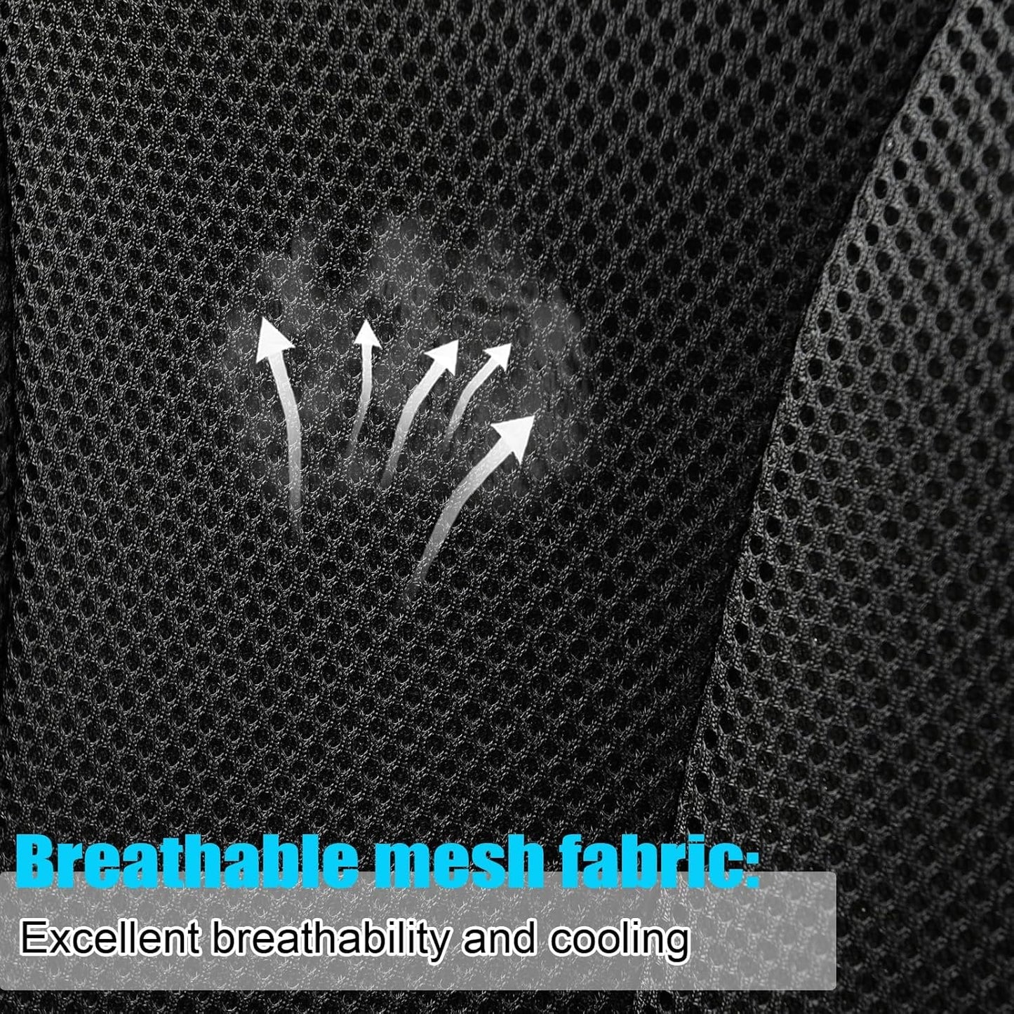 GIANT PANDA 2 Front Leather Car Seat Cover for Hyundai,3D Air Cool Mesh Thick Seat Covers Custom Fit Hyundai Sonata Elantra Santa Fe Tucson Accent Kona Palisade Genesis Venue Ioniq (Black)