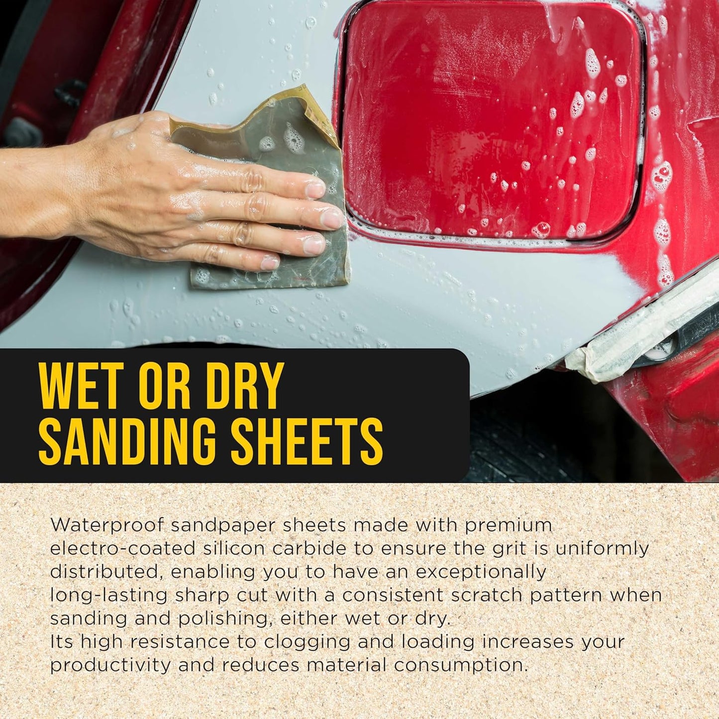 Dura-Gold Premium 7000 Grit Wet or Dry Sandpaper Sheets, 5-1/2" x 9", Box of 25 - Auto Car Color Sanding Detailing, Polishing Wood, Plastic, Glass, Epoxy, Stone, Metal Finishing Hand Sand Block Sander