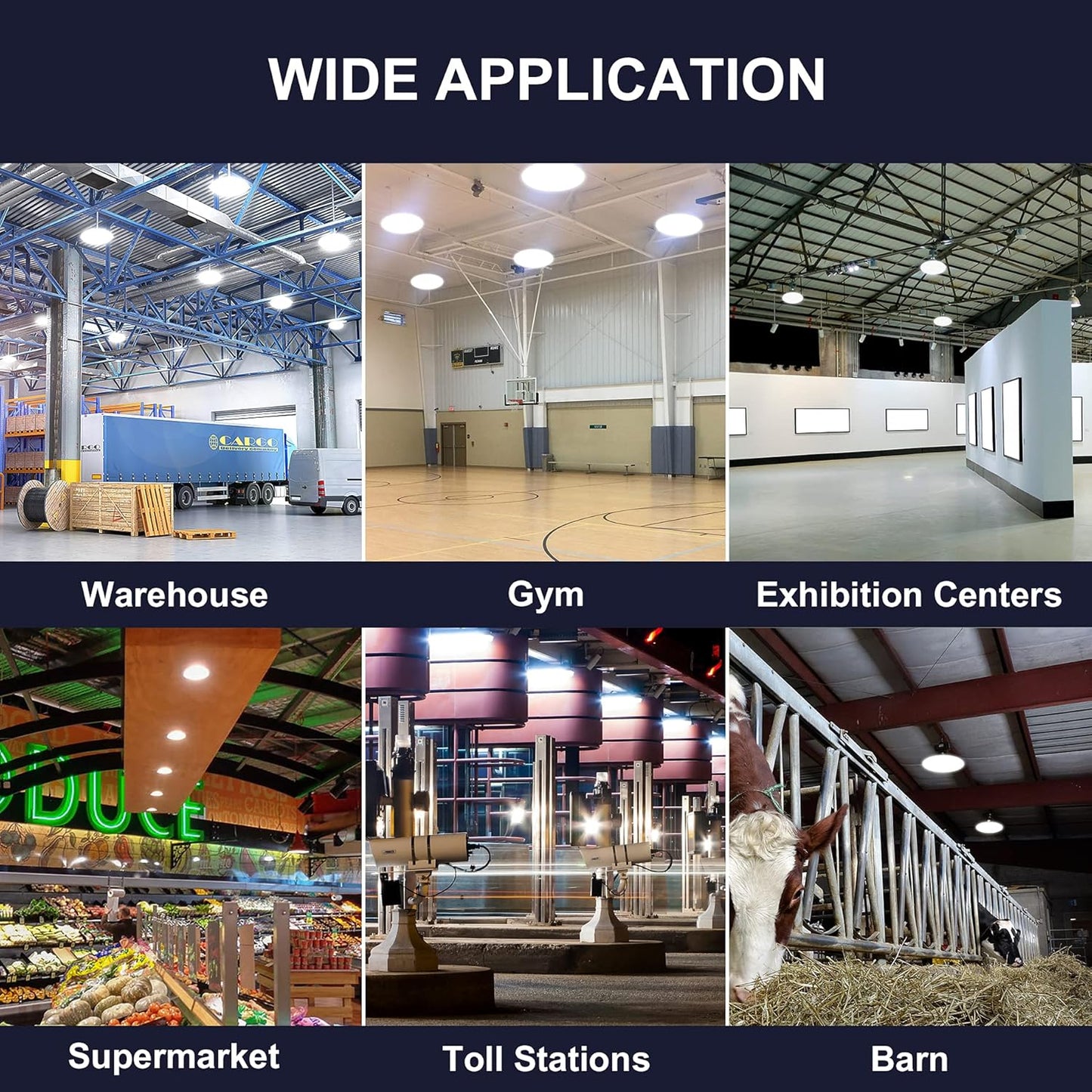 150W UFO-LED-High-Bay-Light,UL & DLC Listed 5000K Daylight 21000LM,0-10V Dimmable LED High Bay Lights,IP65 Waterproof Commercial Bay Lighting Fixture AC100-277V for Warehouse(9 Pack)