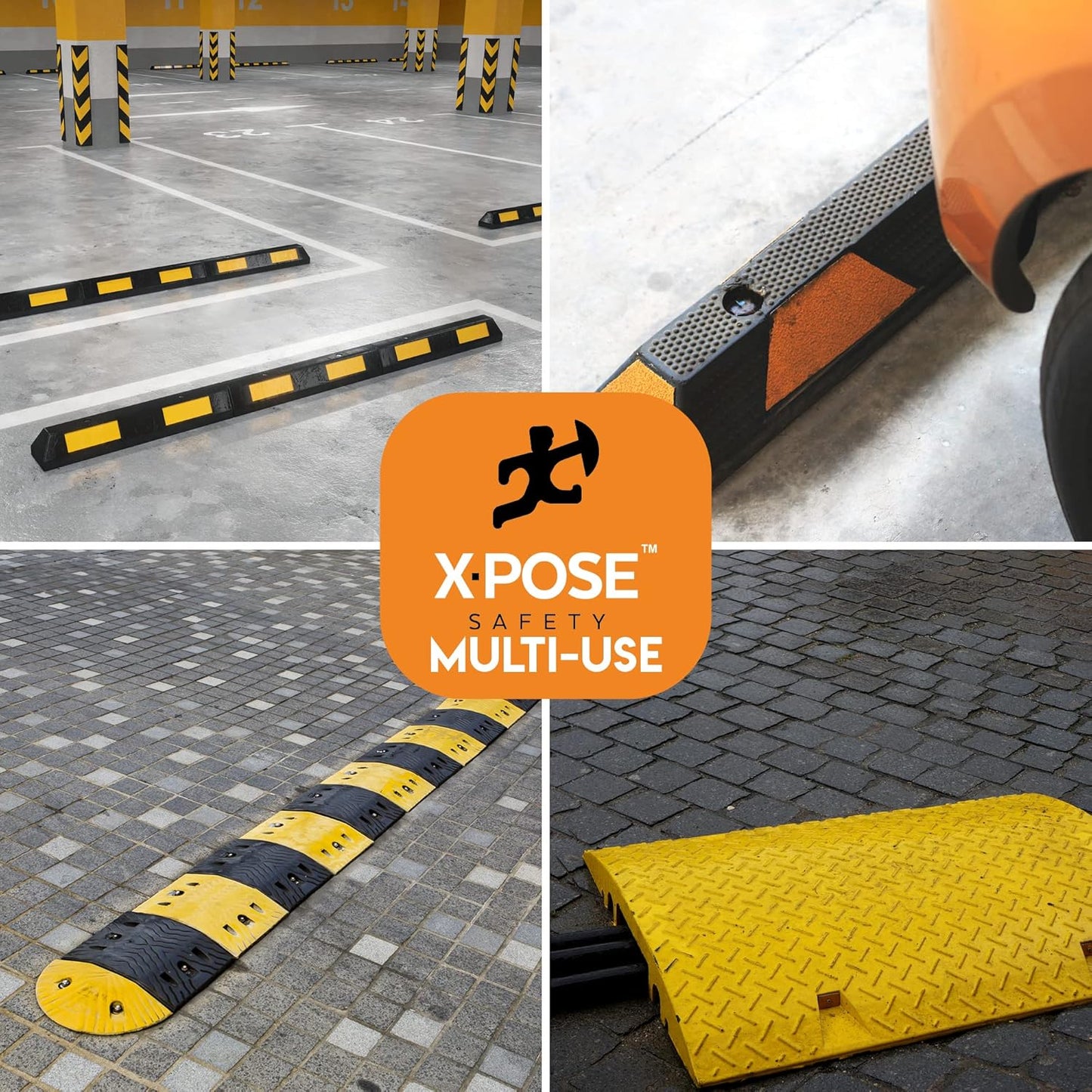 Heavy Duty Rebar Stakes 14" - 1/2" Diameter Threaded Galvanized Steel Spikes – 50 Pack Metal Ground Stakes for Speed Bumps & Wheel Stops – Support Estacas de Metal – Durable Asphalt Surface