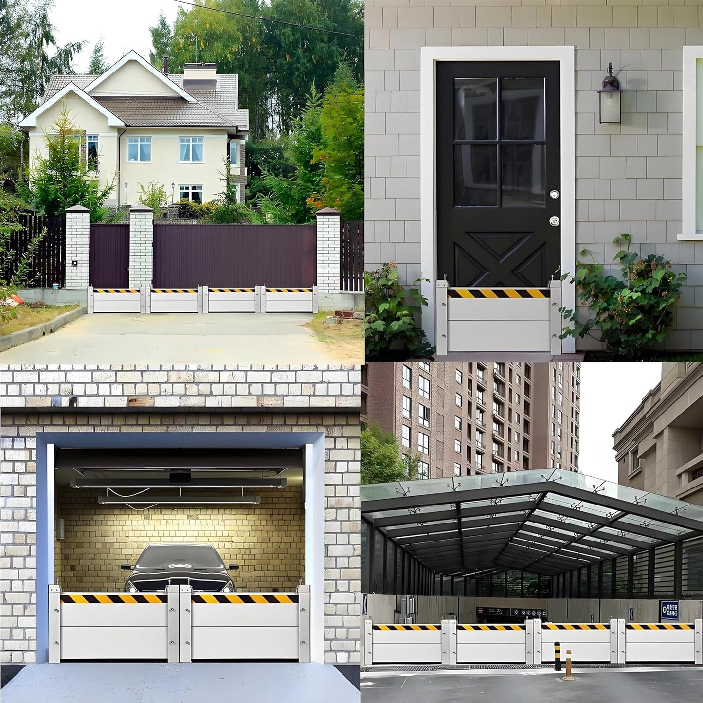 Flood Barriers for Home Exterior,Aluminum Alloy Outdoor Garage Doors Water Barriers for Flooding(H55Inch,L6FT)